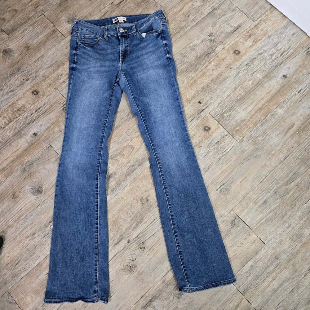 SO Low Rise Bootcut Jeans Size 7L 28W Blue Denim